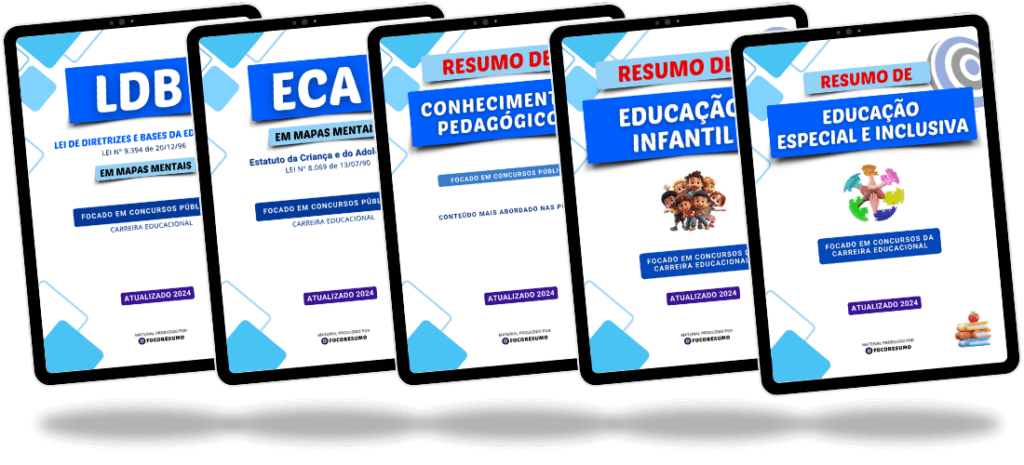 Combo de Resumos e Mapas Mentais para concursos públicos! Mapas Mentais e Resumos direcionados ao que é cobrado nas provas, focado na sua Aprovação