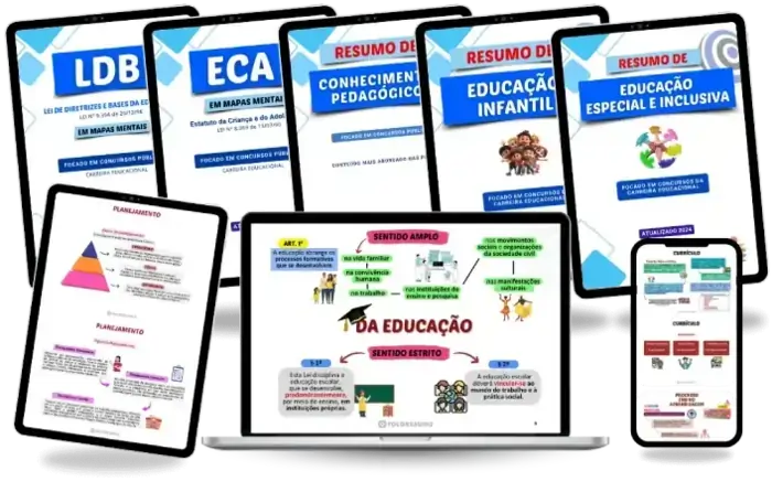 Amostra de Resumos e Mapas Mentais do FOCO RESUMO para concursos públicos! Direcionados ao que é cobrado nas provas, focado na sua Aprovação - 1